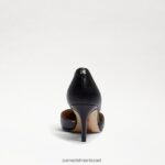נשים הַנעָלָה Sam Edelman עקב חתלתול מחודדת ג'ינה עור שחור 4XL22X550 - Image 5