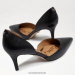 נשים הַנעָלָה Sam Edelman עקב חתלתול מחודדת ג'ינה עור שחור 4XL22X550 - Image 7