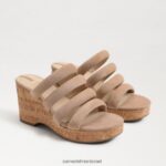 נשים הַנעָלָה Sam Edelman עקב טריז של יוקי פלטפורמה קרמל זהוב 4XL22X688