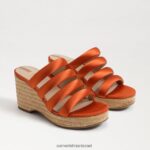 נשים הַנעָלָה Sam Edelman עקב טריז של יוקי פלטפורמה כתום קאלי 4XL22X684