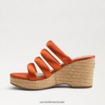 נשים הַנעָלָה Sam Edelman עקב טריז של יוקי פלטפורמה כתום קאלי 4XL22X684 - Image 4