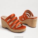נשים הַנעָלָה Sam Edelman עקב טריז של יוקי פלטפורמה כתום קאלי 4XL22X684 - Image 7