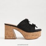 נשים הַנעָלָה Sam Edelman עקב טריז של dova פלטפורמה פשתן שחור 4XL22X348 - Image 2