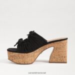 נשים הַנעָלָה Sam Edelman עקב טריז של dova פלטפורמה פשתן שחור 4XL22X348 - Image 4