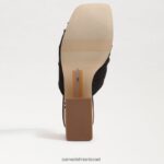 נשים הַנעָלָה Sam Edelman עקב טריז של dova פלטפורמה פשתן שחור 4XL22X348 - Image 6