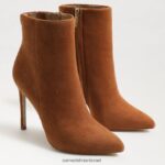 נשים הַנעָלָה Sam Edelman עקב מגפיים של wrenley זמש חום גבול 4XL22X832