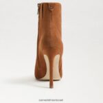 נשים הַנעָלָה Sam Edelman עקב מגפיים של wrenley זמש חום גבול 4XL22X832 - Image 5