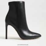 נשים הַנעָלָה Sam Edelman עקב מגפיים של wrenley עור שחור 4XL22X831 - Image 2