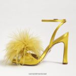 נשים הַנעָלָה Sam Edelman עקב נוצת לאון סאטן אוקר 4XL22X849 - Image 4