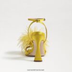 נשים הַנעָלָה Sam Edelman עקב נוצת לאון סאטן אוקר 4XL22X849 - Image 5