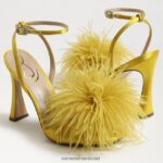 נשים הַנעָלָה Sam Edelman עקב נוצת לאון סאטן אוקר 4XL22X849 - Image 7