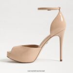 נשים הַנעָלָה Sam Edelman עקב פלטפורמה של florencia peep toe פטנט סומק בז' 4XL22X768 - Image 4
