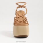 נשים הַנעָלָה Sam Edelman עקב פלטפורמה gia חול טבעי 4XL22X699 - Image 3