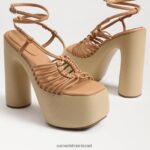 נשים הַנעָלָה Sam Edelman עקב פלטפורמה gia חול טבעי 4XL22X699 - Image 7