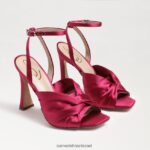 נשים הַנעָלָה Sam Edelman עקב רצועות לבנדר סאטן פטל 4XL22X949