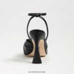 נשים הַנעָלָה Sam Edelman עקב רצועות לבנדר עור שחור 4XL22X951 - Image 5