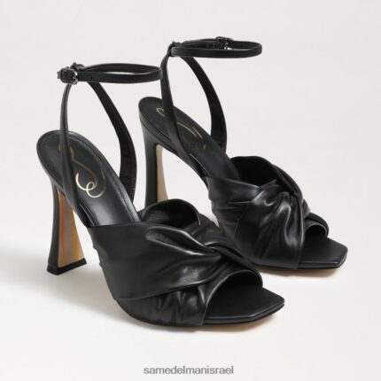 נשים הַנעָלָה Sam Edelman עקב רצועות לבנדר עור שחור 4XL22X951