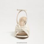 נשים הַנעָלָה Sam Edelman עקב רצועות לבנדר שנהב מודרני 4XL22X950 - Image 3