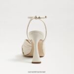 נשים הַנעָלָה Sam Edelman עקב רצועות לבנדר שנהב מודרני 4XL22X950 - Image 5