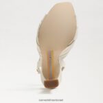נשים הַנעָלָה Sam Edelman עקב רצועות לבנדר שנהב מודרני 4XL22X950 - Image 6