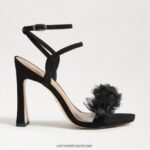 נשים הַנעָלָה Sam Edelman עקב רצועות ליילאני זמש שחור 4XL22X953 - Image 2