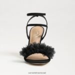 נשים הַנעָלָה Sam Edelman עקב רצועות ליילאני זמש שחור 4XL22X953 - Image 3
