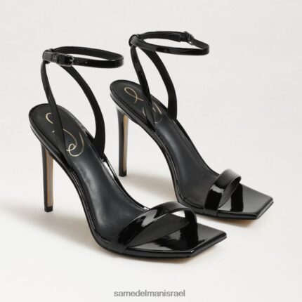 נשים הַנעָלָה Sam Edelman עקב רצועות סחלב פטנט שחור 4XL22X800