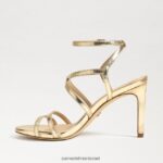 נשים הַנעָלָה Sam Edelman עקב רצועות של delanie עלה זהב 4XL22X646 - Image 4