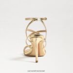 נשים הַנעָלָה Sam Edelman עקב רצועות של delanie עלה זהב 4XL22X646 - Image 5