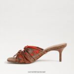 נשים הַנעָלָה Sam Edelman עקב רצועות pia פרג כתום 4XL22X599 - Image 4