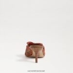 נשים הַנעָלָה Sam Edelman עקב רצועות pia פרג כתום 4XL22X599 - Image 5