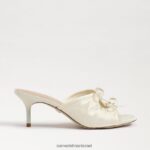 נשים הַנעָלָה Sam Edelman עקב רצועות pia שנהב פנינה 4XL22X598 - Image 2