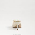 נשים הַנעָלָה Sam Edelman עקב רצועות pia שנהב פנינה 4XL22X598 - Image 5