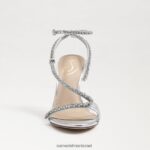 נשים הַנעָלָה Sam Edelman עקב רצועת קרסול גריינג'ר כסף רך 4XL22X695 - Image 3