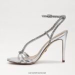 נשים הַנעָלָה Sam Edelman עקב רצועת קרסול גריינג'ר כסף רך 4XL22X695 - Image 4
