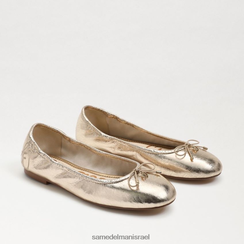 d7a0d7a9d799d79d_d794d6b7d7a0d7a2d6b8d79cd6b8d794_sam_edelman_d7a4d79cd799d7a6d799d794_d791d79cd798_d7a9d798d795d797_d7a2d795.jpg נשים הַנעָלָה Sam Edelman פליציה בלט שטוח עור עלי זהב 4XL22X129 - Image 1