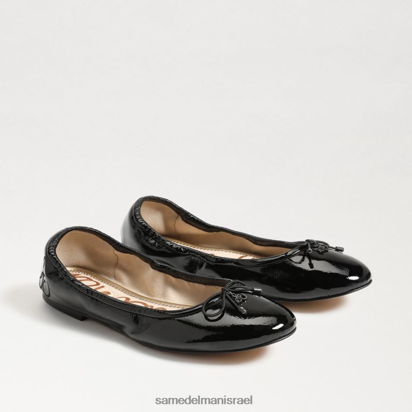 d7a0d7a9d799d79d_d794d6b7d7a0d7a2d6b8d79cd6b8d794_sam_edelman_d7a4d79cd799d7a6d799d794_d791d79cd798_d7a9d798d795d797_d7a4d798.jpg נשים הַנעָלָה Sam Edelman פליציה בלט שטוח פטנט שחור 4XL22X131 - Image 1