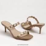 נשים הַנעָלָה Sam Edelman פרד עקב חתולים של פאלמה קרם צ'אי 4XL22X492 - Image 7