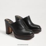 נשים הַנעָלָה Sam Edelman פרד עקב שילה עור שחור 4XL22X714