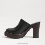 נשים הַנעָלָה Sam Edelman פרד עקב שילה עור שחור 4XL22X714 - Image 4