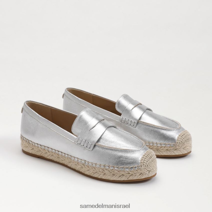 d7a0d7a9d799d79d_d794d6b7d7a0d7a2d6b8d79cd6b8d794_sam_edelman_d7a7d790d799_d790d7a1d7a4d793d7a8d799d79c_d79cd795d7a4d7a8_d7a9.jpg נשים הַנעָלָה Sam Edelman קאי אספדריל לופר שטוח כסף רך 4XL22X203 - Image 1