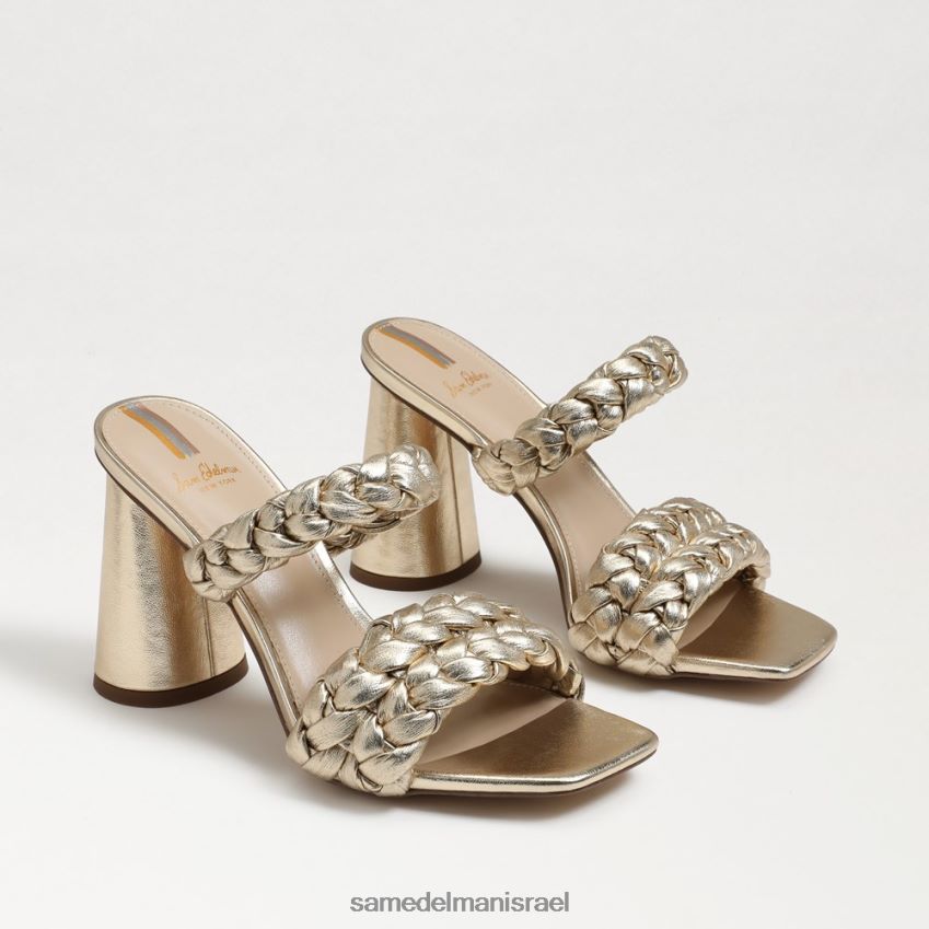 d7a0d7a9d799d79d_d794d6b7d7a0d7a2d6b8d79cd6b8d794_sam_edelman_d7a7d7a0d793d7a8d794_d791d79cd795d7a7_d7a2d7a7d791_d7a4d7a8d793_.jpg נשים הַנעָלָה Sam Edelman קנדרה בלוק עקב פרד עור עלי זהב 4XL22X804 - Image 1