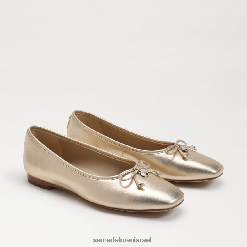 d7a0d7a9d799d79d_d794d6b7d7a0d7a2d6b8d79cd6b8d794_sam_edelman_d7a9d798d795d797_d791d79cd798_d790d797d795_d7a2d79cd794_d796d794.jpg נשים הַנעָלָה Sam Edelman שטוח בלט אחו עלה זהב 4XL22X172 - Image 1