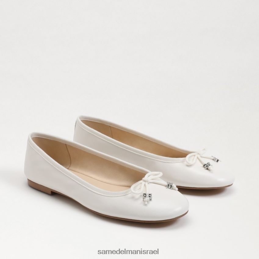d7a0d7a9d799d79d_d794d6b7d7a0d7a2d6b8d79cd6b8d794_sam_edelman_d7a9d798d795d797_d791d79cd798_d7a4d79cd799d7a6d799d794_d79cd795.jpg נשים הַנעָלָה Sam Edelman שטוח בלט פליציה לוקס לבן בוהק 4XL22X287 - Image 1