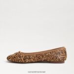 נשים הַנעָלָה Sam Edelman שטוח בלט פליציה לוקס tan multi 4XL22X293 - Image 4