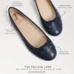 נשים הַנעָלָה Sam Edelman שטוח בלט פליציה לוקס הצי הדסון 4XL22X292 - Image 7