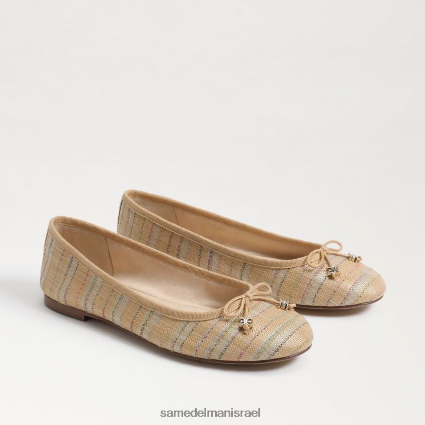 d7a0d7a9d799d79d_d794d6b7d7a0d7a2d6b8d79cd6b8d794_sam_edelman_d7a9d798d795d797_d791d79cd798_d7a4d79cd799d7a6d799d794_d79cd795.jpg נשים הַנעָלָה Sam Edelman שטוח בלט פליציה לוקס מולטי רפיה טבעית 4XL22X281 - Image 1