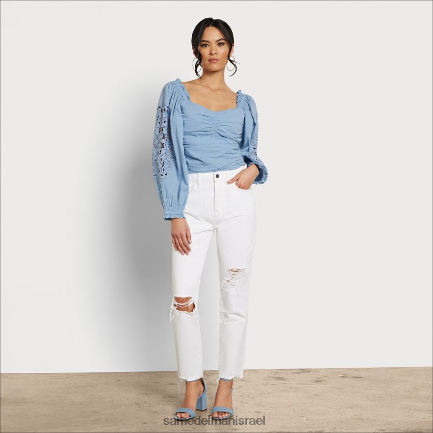 נשים לבוש Sam Edelman חלק עליון של stevie ruch עם שרוולים ארוכים chambray 4XL22X1177 - Image 4