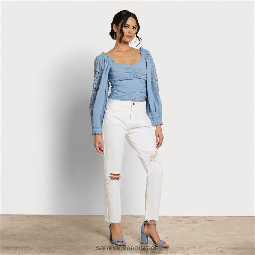 d7a0d7a9d799d79d_d79cd791d795d7a9_sam_edelman_d797d79cd7a7_d7a2d79cd799d795d79f_d7a9d79c_stevie_ruch_d7a2d79d_d7a9d7a8d795d795d79c.jpg נשים לבוש Sam Edelman חלק עליון של stevie ruch עם שרוולים ארוכים chambray 4XL22X1177 - Image 1
