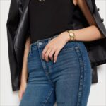 נשים לבוש Sam Edelman מכנסי קרסול דק בגזרה גבוהה חי ב 4XL22X1298 - Image 3